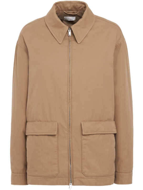 The Row: Aurelius cotton jacket - Beige - women_0 | Luisa Via Roma