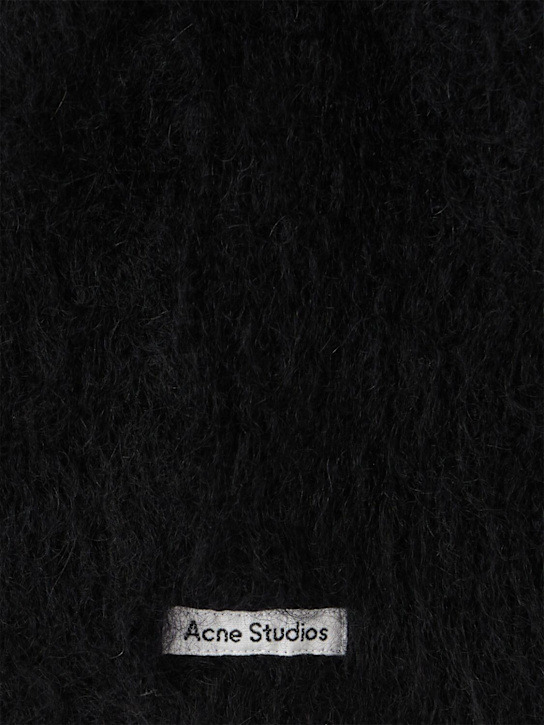 Acne Studios: Mohair & wool winter hat - Black - women_1 | Luisa Via Roma