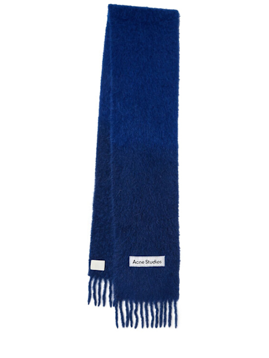 Acne Studios: Vally Dip Dye alpaca blend scarf - ブルー - women_0 | Luisa Via Roma