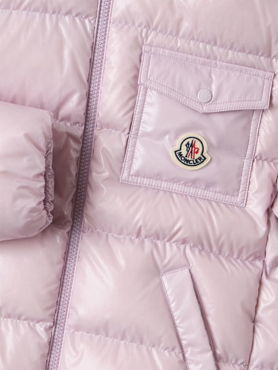 Moncler: Andro nylon down jacket - 丁香紫 - kids-girls_1 | Luisa Via Roma