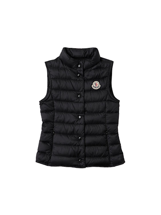 Moncler: Liane packable nylon down vest - Noir - kids-girls_0 | Luisa Via Roma