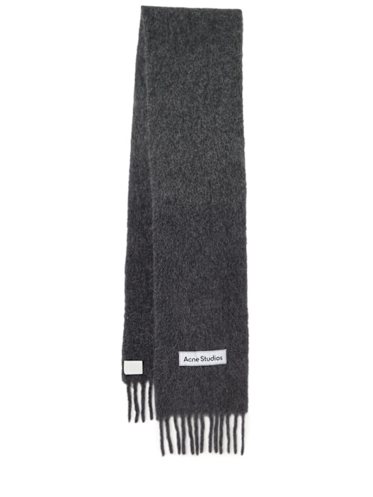 Acne Studios: Vally dip dye alpaca blend scarf - Gris Foncé - men_0 | Luisa Via Roma