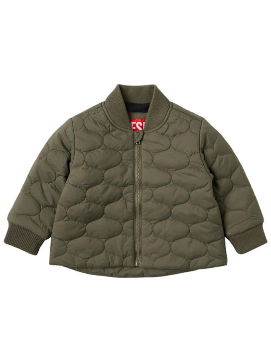 Diesel Kids: Quilted jacket - Verde - kids-girls_0 | Luisa Via Roma