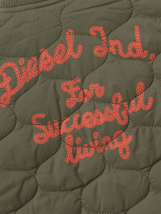 Diesel Kids: Quilted jacket - Verde - kids-girls_1 | Luisa Via Roma