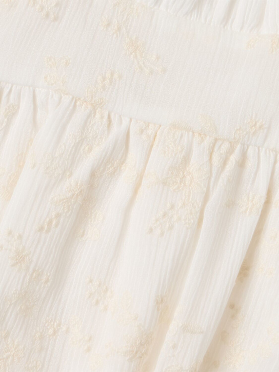 Cosmosophie: Embroidered cotton romper - 米白色 - kids-girls_1 | Luisa Via Roma