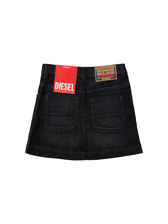 Diesel Kids: Cotton blend denim skirt - 黑色 - kids-girls_1 | Luisa Via Roma