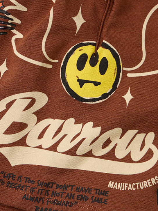 Barrow: Cotton sweat shorts - Marron - kids-boys_1 | Luisa Via Roma
