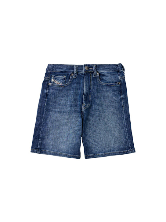 Diesel Kids: Stretch cotton denim shorts - 蓝色 - kids-boys_0 | Luisa Via Roma