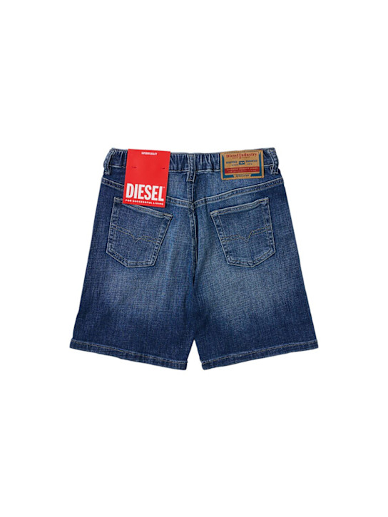 Diesel Kids: Stretch cotton denim shorts - 蓝色 - kids-boys_1 | Luisa Via Roma