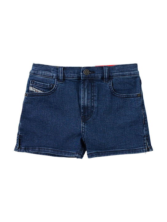 Diesel Kids: Stretch cotton shorts - Bleu - kids-girls_0 | Luisa Via Roma