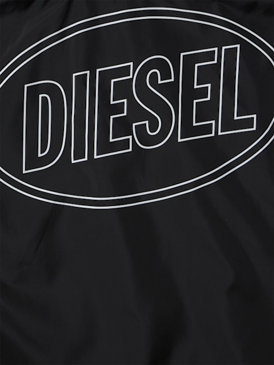 Diesel Kids: Zip-up cotton hoodie w/logo - 黑色 - kids-boys_1 | Luisa Via Roma
