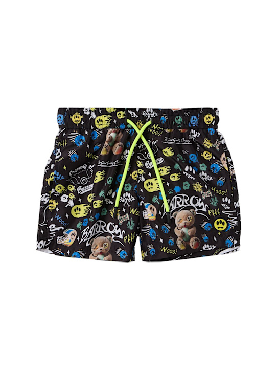 Barrow: Nylon swim shorts - Black - kids-boys_0 | Luisa Via Roma