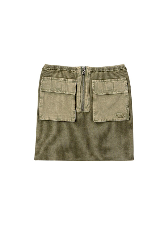 Diesel Kids: Cotton skirt - 绿色 - kids-girls_0 | Luisa Via Roma