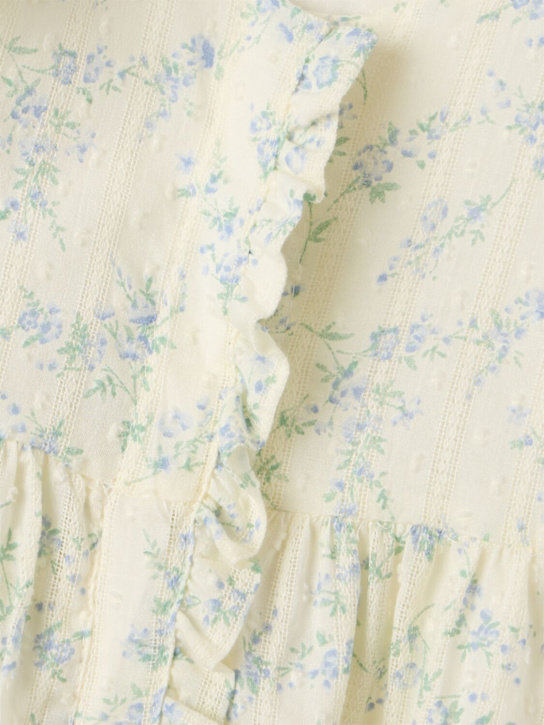 Cosmosophie: Printed cotton romper - Multi/Pur - kids-girls_1 | Luisa Via Roma