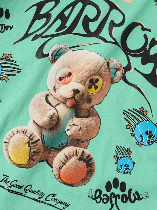 Barrow: Printed cotton jersey t-shirt - 그린 - kids-boys_1 | Luisa Via Roma