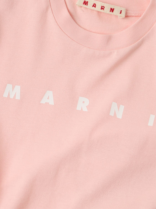Marni Junior: Cotton t-shirt - Pink - kids-girls_1 | Luisa Via Roma