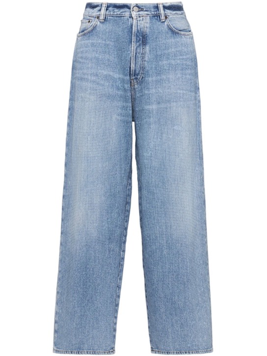 Acne Studios: 2023 U Shimmy Dawn denim jeans - Light Blue - men_0 | Luisa Via Roma