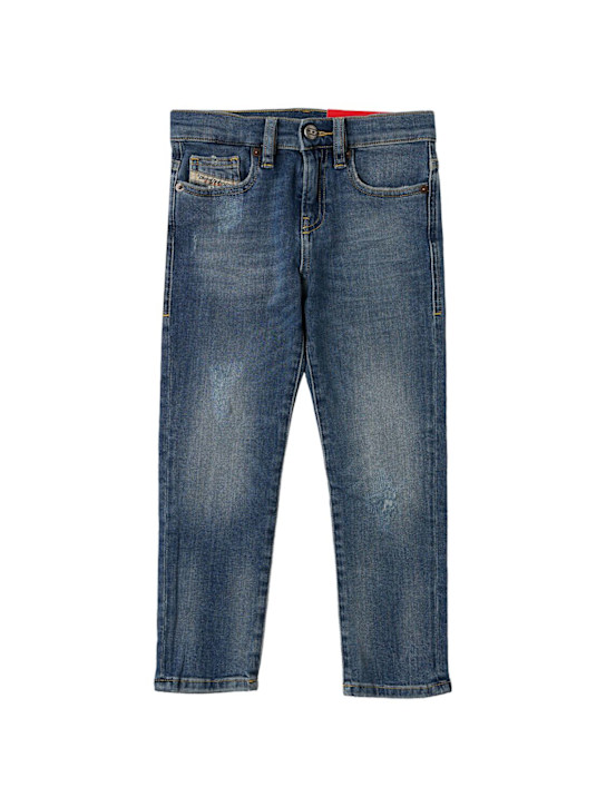 Diesel Kids: Stretch cotton jeans - 蓝色 - kids-boys_0 | Luisa Via Roma