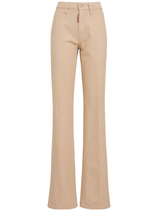 Dsquared2: Dalma denim straight jeans - Beige - women_0 | Luisa Via Roma