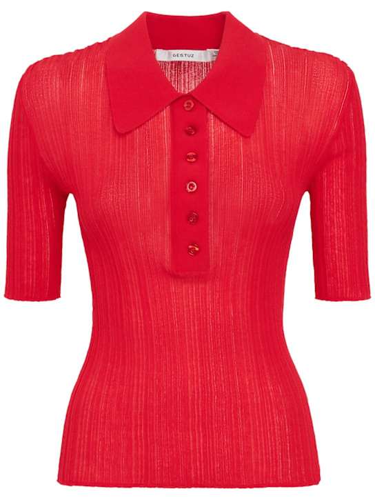 Gestuz: Clene top - 红色 - women_0 | Luisa Via Roma