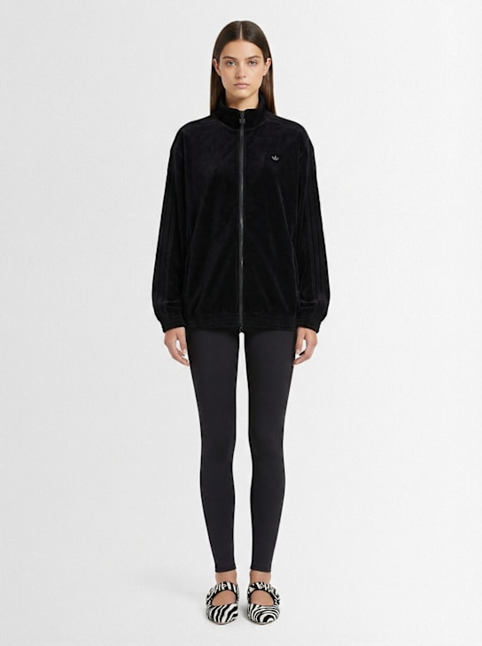 adidas Originals: Firebird oversize track top - Utility Black - women_1 | Luisa Via Roma