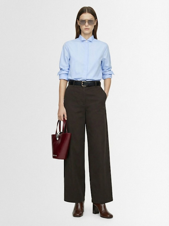Marie Marot: Amber cotton shirt - 浅蓝色 - women_1 | Luisa Via Roma