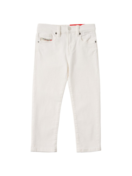 Diesel Kids: Stretch cotton jeans - White - kids-boys_0 | Luisa Via Roma