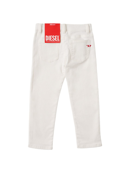 Diesel Kids: Stretch cotton jeans - White - kids-boys_1 | Luisa Via Roma