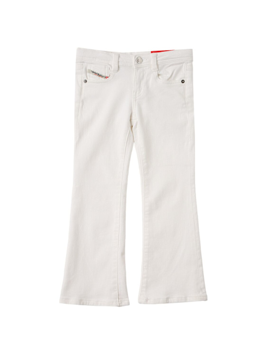 Diesel Kids: Stretch cotton jeans - Blanc - kids-girls_0 | Luisa Via Roma