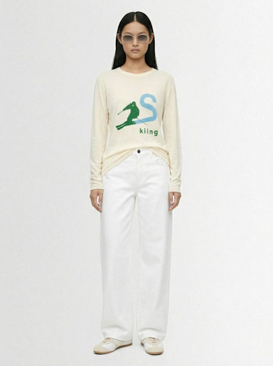 Adrian Cashmere: Ski long sleeve cashmere sweater - Natural - women_1 | Luisa Via Roma