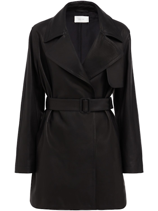 The Row: Siempra soft leather short coat - women_0 | Luisa Via Roma