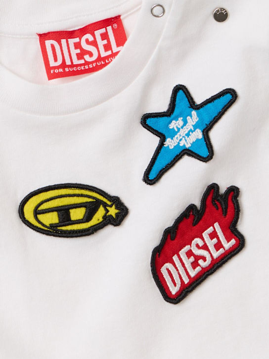 Diesel Kids: Cotton jersey t-shirt - Bianco - kids-boys_1 | Luisa Via Roma