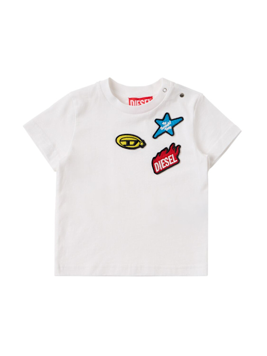 Diesel Kids: Cotton jersey t-shirt - Bianco - kids-boys_0 | Luisa Via Roma