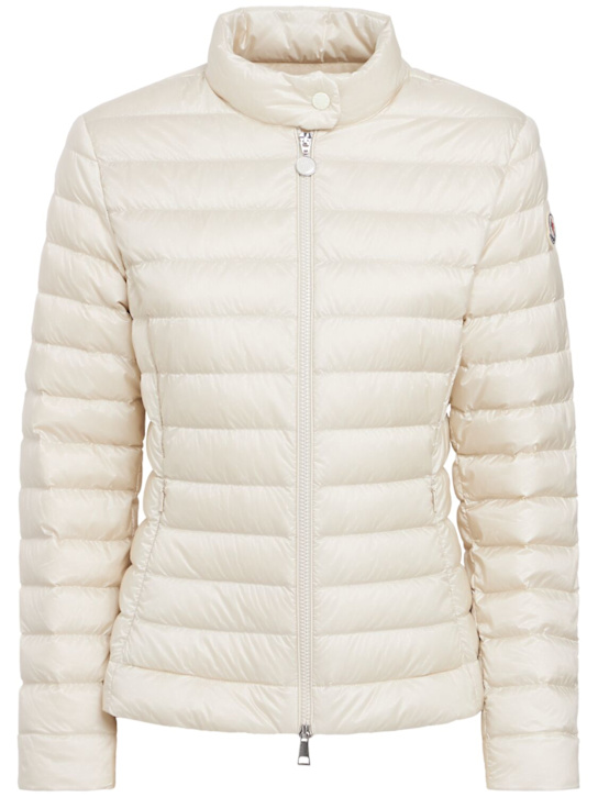 Moncler: Igelle nylon down jacket - Blanc Ivoire - women_0 | Luisa Via Roma