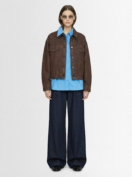 Gestuz: Cellie coated denim jacket - 棕色 - women_1 | Luisa Via Roma