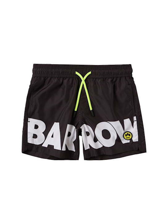 Barrow: Nylon swim shorts - Black - kids-boys_0 | Luisa Via Roma