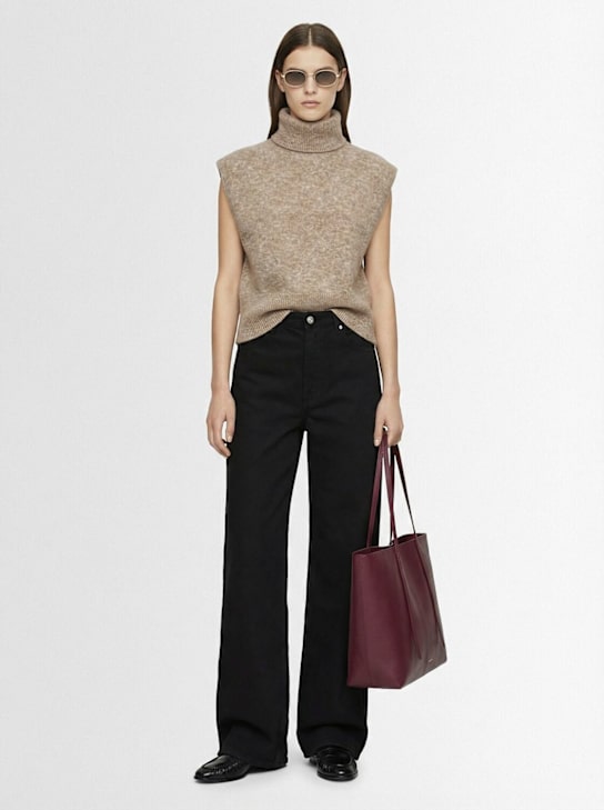 Gestuz: Alpha wool blend knit sleeveless sweater - Beige - women_1 | Luisa Via Roma