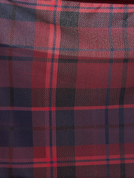 Skims: Fits Everybody plaid scoop bralette - Merlot Navy - women_1 | Luisa Via Roma