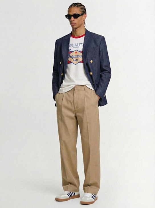 Dsquared2: Easy Zoot裤子 - 胡桃色 - men_1 | Luisa Via Roma