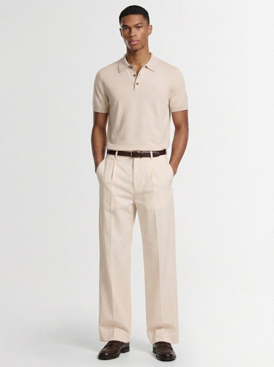 Dsquared2: Knit polo - Beige - men_1 | Luisa Via Roma