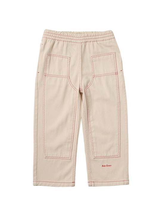 Bobo Choses: Cotton pants - Beige - kids-boys_0 | Luisa Via Roma