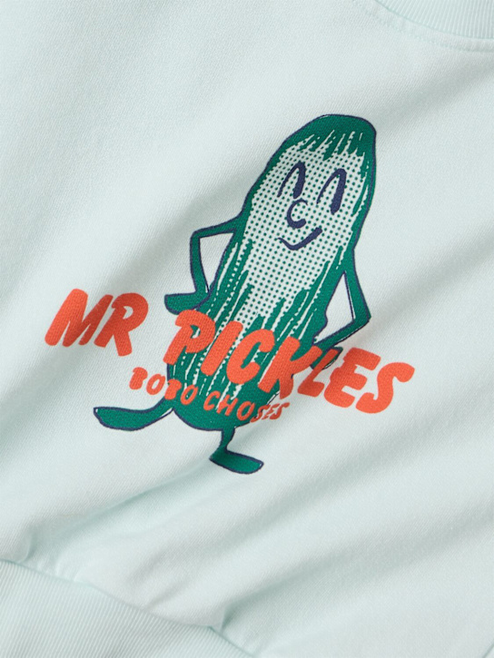 Bobo Choses: 印花棉质卫衣 - 浅蓝色 - kids-girls_1 | Luisa Via Roma