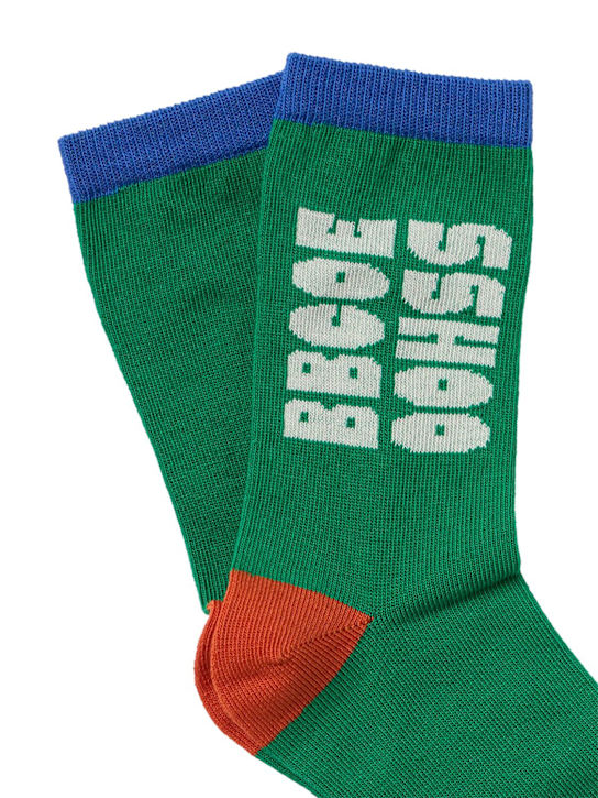 Bobo Choses: 棉混纺袜子 - 绿色 - kids-girls_1 | Luisa Via Roma