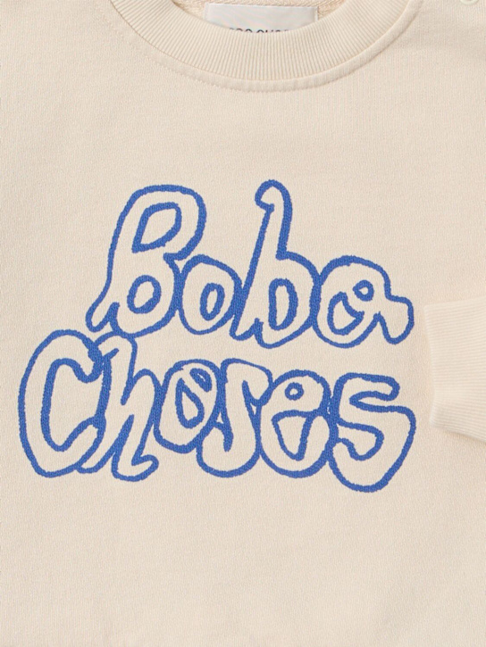 Bobo Choses: 印花棉质卫衣 - 白色 - kids-boys_1 | Luisa Via Roma