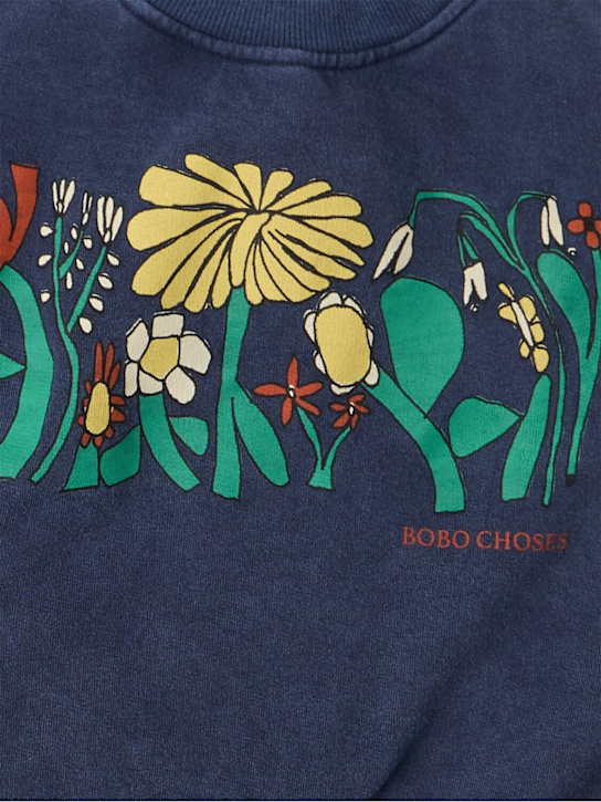 Bobo Choses: Printed cotton sweatshirt - Blue - kids-boys_1 | Luisa Via Roma