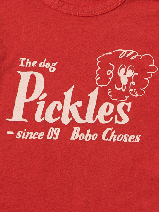 Bobo Choses: 印花棉质T恤 - 红色 - kids-boys_1 | Luisa Via Roma