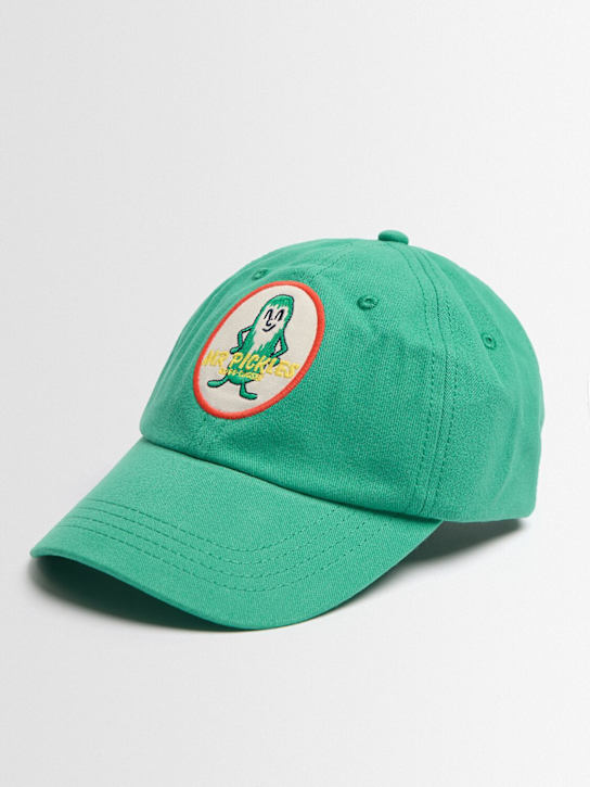 Bobo Choses: Embroidered cotton baseball hat - Verde - kids-boys_1 | Luisa Via Roma