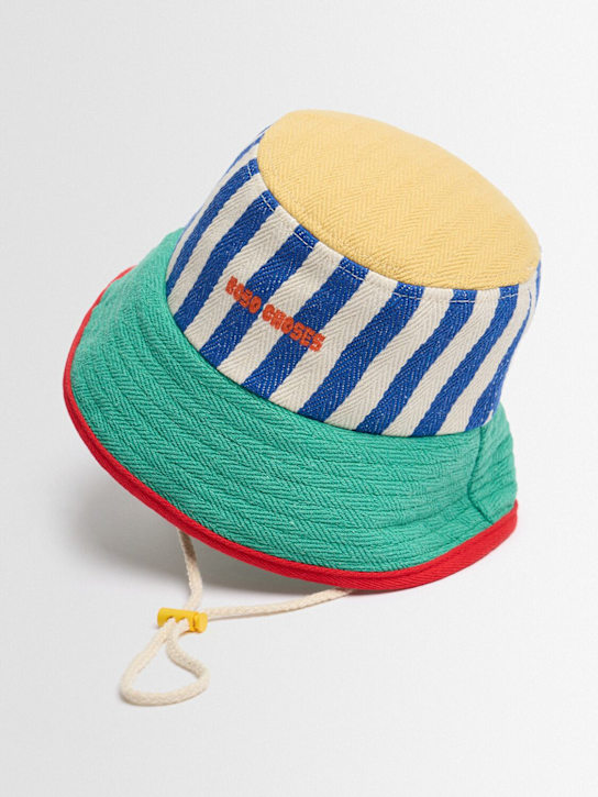 Bobo Choses: Striped cotton bucket hat - Multicolore - kids-boys_1 | Luisa Via Roma