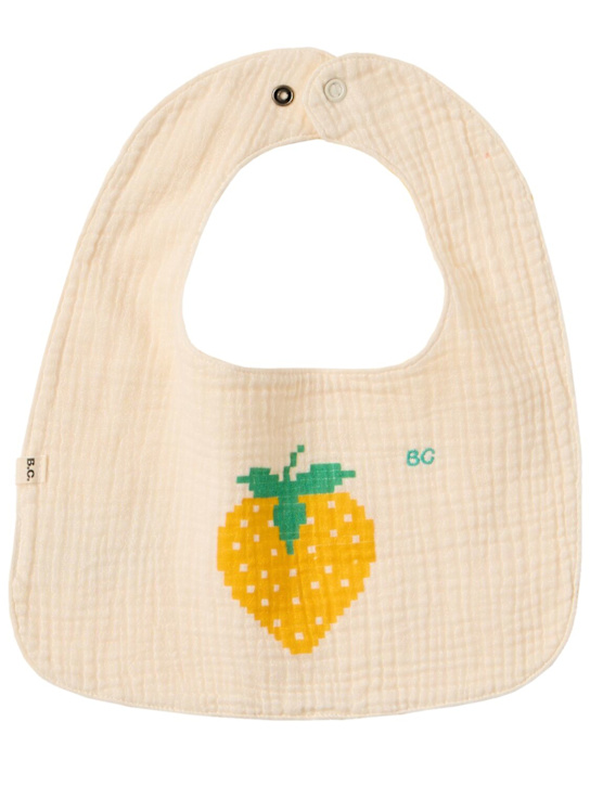 Bobo Choses: Cotton bib - White/Yellow - kids-boys_0 | Luisa Via Roma