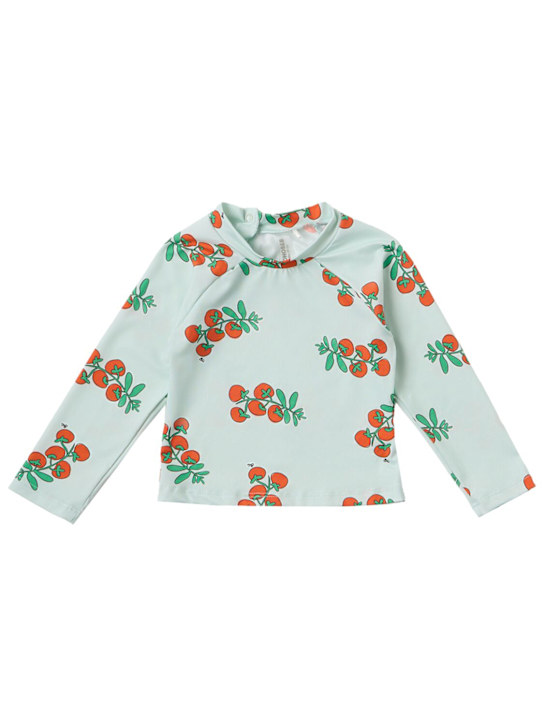 Bobo Choses: 印花游泳T恤 - 灰色 - kids-girls_0 | Luisa Via Roma